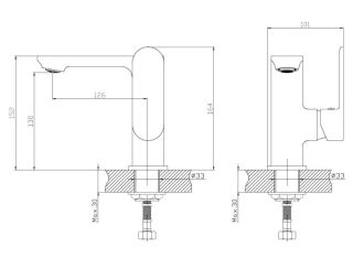 Смеситель для раковины Haiba HB12590-7 чёрный матовый